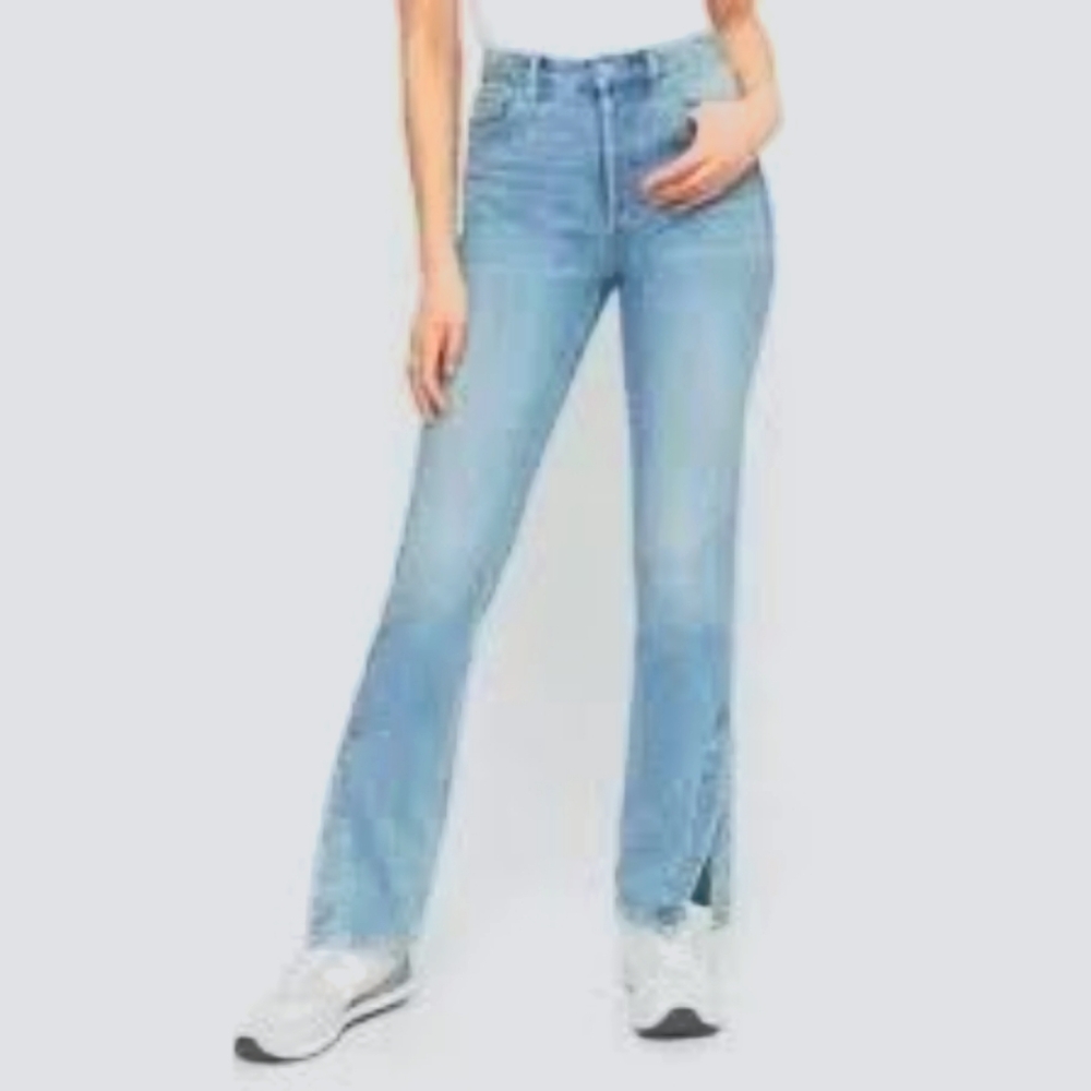 Dynamite Ethos Gisele Split Flare Jeans, Size 28